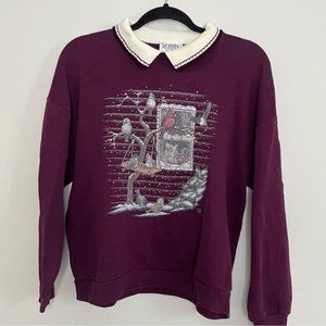 Vintage Collared Crewneck Grandma Sweatshirt